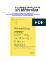 Women Doing Intimacy Gender Family and Modernity in Britain and Hong Kong 1St Ed Edition Stevi Jackson All Chapter