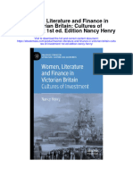 Women Literature and Finance in Victorian Britain Cultures of Investment 1St Ed Edition Nancy Henry All Chapter