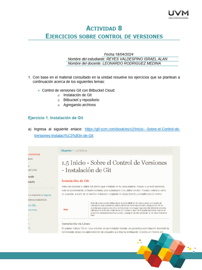 Ejercicios de Control de Versiones Git | PDF | Informática | Tecnología