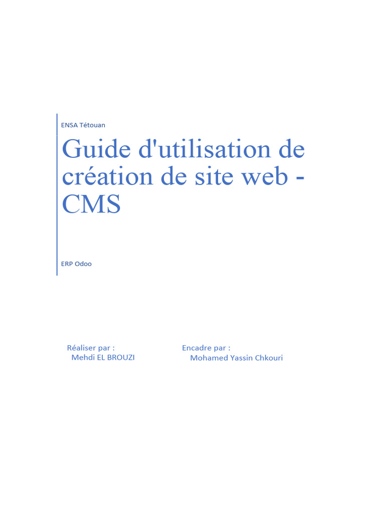 Guide de création de site avec Odoo | PDF | Sites web | Internet
