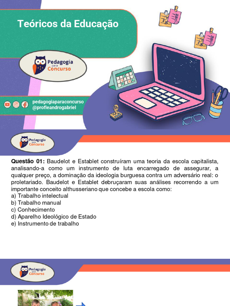 Teóricos da Educação e Ideologia Escolar | PDF | Pedagogia | Sociologia