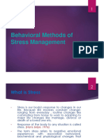 Behavioural Methods of Stress Management