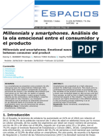 Millennials y Smartphones. Análisis de La Ola Emocional Entre El Consumidor y El Producto.