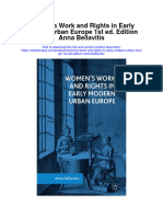 Womens Work and Rights in Early Modern Urban Europe 1St Ed Edition Anna Bellavitis All Chapter