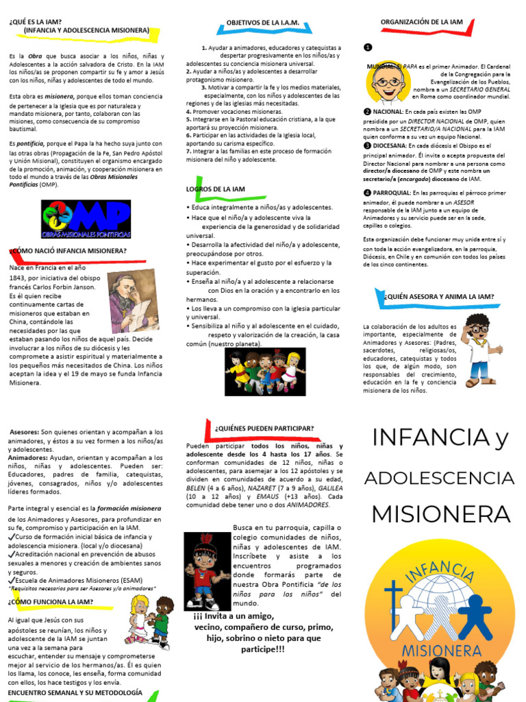 Infancia Misionera: Historia y Objetivos | PDF | Misionero | Iglesia ...
