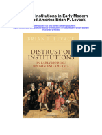 Distrust of Institutions in Early Modern Britain and America Brian P Levack Full Chapter