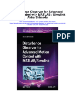 Disturbance Observer For Advanced Motion Control With Matlab Simulink Akira Shimada Full Chapter