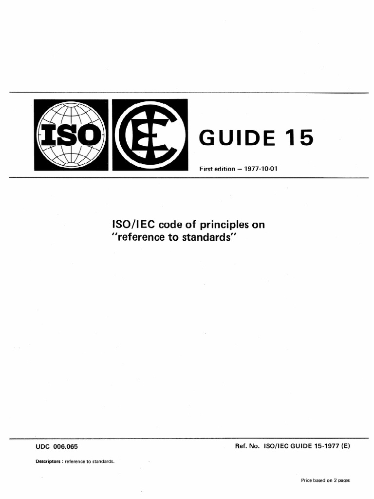ISO IEC Guide 15-1977 Scan | PDF | International Organization For ...