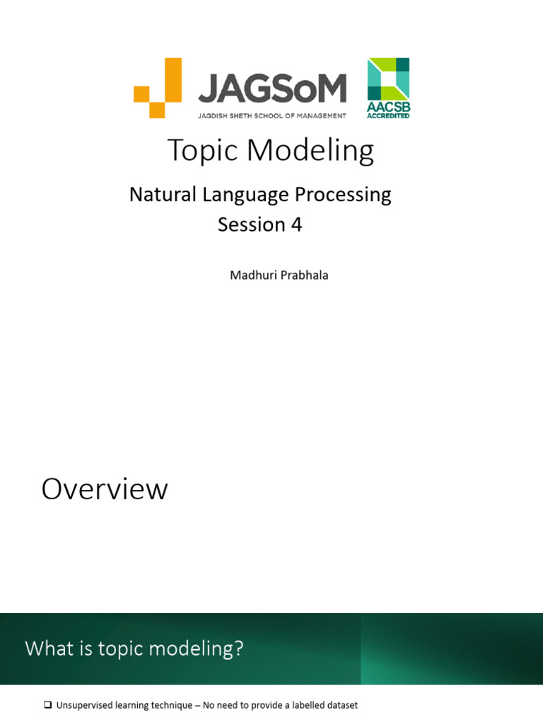 Introduction to Topic Modeling | PDF | Learning | Cognitive Science