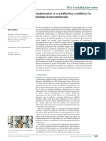 Optimization of Crystallization Conditions For Biological Macromolecules