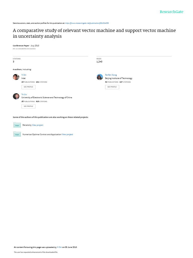 RVM vs SVM in Uncertainty Analysis | PDF | Support Vector Machine ...