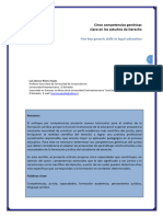 Cinco Competencias Genéricas Clave en Los Estudios de Derecho