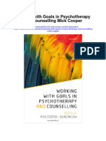 Working With Goals in Psychotherapy and Counselling Mick Cooper All Chapter
