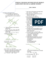 JSS2 3RD TERM MATHS EXAM  2022-2023