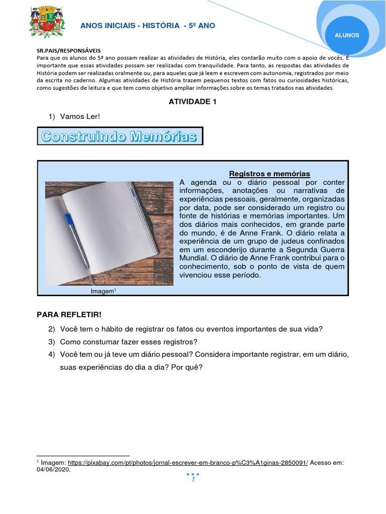 Historia 5º Ano Pdf Museu Educação Em Artes Liberais