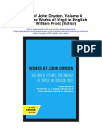 Download Works Of John Dryden Volume 6 Poems The Works Of Virgil In English 1697 William Frost Editor all chapter