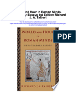 World and Hour in Roman Minds Exploratory Essays 1St Edition Richard J A Talbert All Chapter