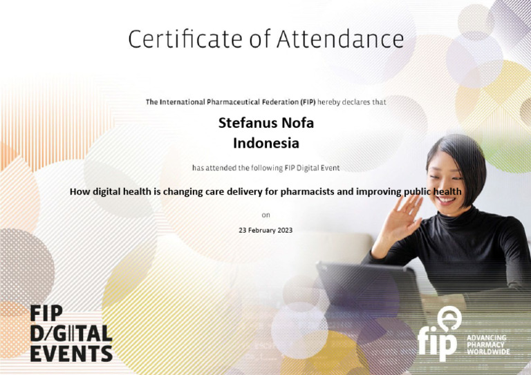 Certificate FIP Digital Health | PDF | Science & Mathematics