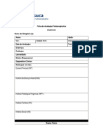 Ficha de Avaliação Fisioterapêutica - TRAUMATO I