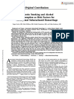 Original Contributions: Cigarette Smoking and Alcohol Consumption Risk Factors For Subarachnoid Hemorrhage