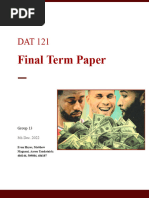 Dat 121 Term Paper Group 13