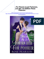 For Richer For Poorer Lost Fortunes Found Love 2 1St Edition Rose Pearson Full Chapter