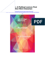 Myanmar A Political Lexicon First Edition Nick Cheesman Full Chapter
