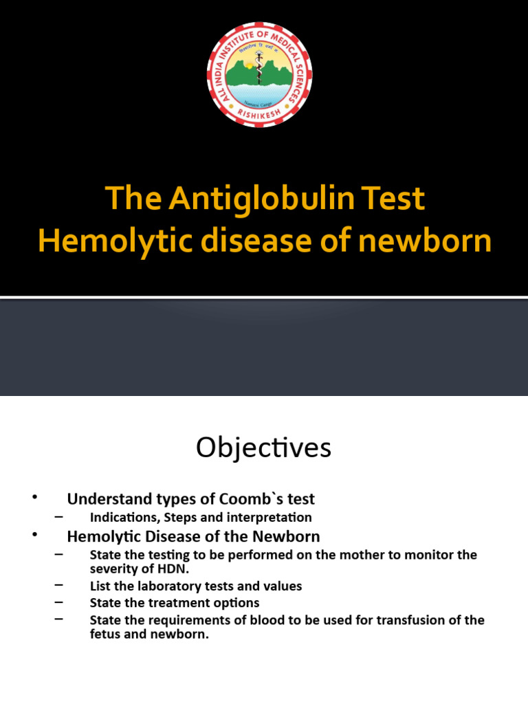Coombs Test HDN | PDF | Immunology | Medical Specialties