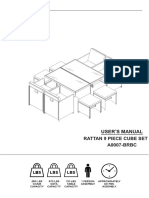User S Manual ,: A0007-BRBC Rattan 9 Piece Cube Set