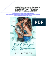 Dont Forget Me Tomorrow A Brothers Best Friend Small Town Romance Time River Book 2 A L Jackson Full Chapter
