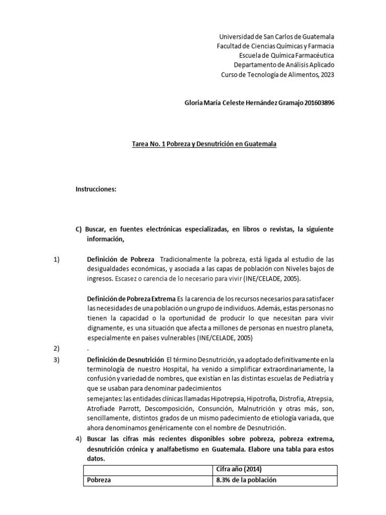 Pobreza y Desnutrición en Guatemala 2023 | PDF | Pobreza | Pobreza e ...