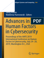 Advances in Human Factors in Cybersecurity: Tareq Ahram Waldemar Karwowski Editors