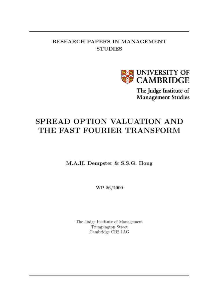 spread-option-valuation-and-the-fast-fourier-transform-research-papers