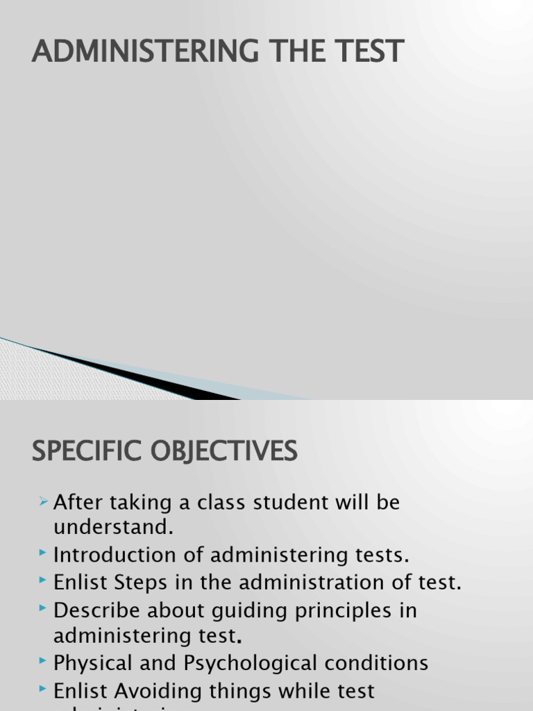 Administering The Teast PDF Attitude Psychology Psychology