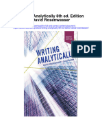 Writing Analytically 8Th Ed Edition David Rosenwasser All Chapter