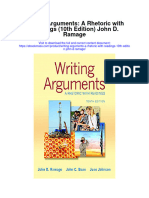 Writing Arguments A Rhetoric With Readings 10Th Edition John D Ramage All Chapter
