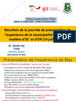 Résultats de La Journée D'information Sur Les Expériences de La Municipalité de Sfax en EE&ER