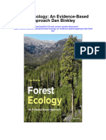 Forest Ecology An Evidence Based Approach Dan Binkley Full Chapter