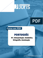 01 Português - Interpretação de Textos, Semântica, Ortografia e Acentuação