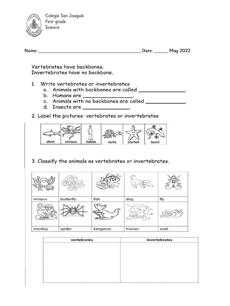 Science animals pdf