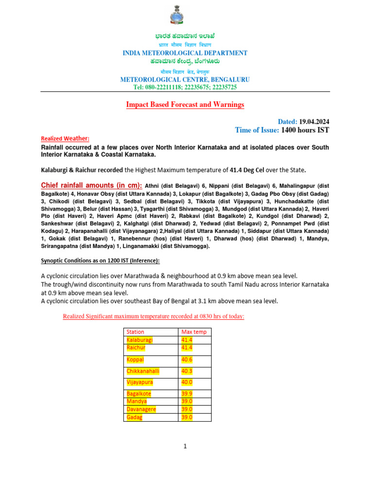 Impact Based Forecast And Warnings Pdf Physical Geography Natural