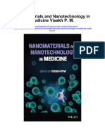 Nanomaterials and Nanotechnology in Medicine Visakh P M Full Chapter