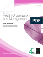 Fitzgerald, Louise (ed.)_ Mark, Annabelle (ed.)_ McKee, Lorna (ed.) - Power and People_ Journal of Health Organization and Management - Issue 4 & 5, Volume 21