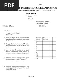 Biology I