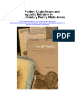 Fossil Poetry Anglo Saxon and Linguistic Nativism in Nineteenth Century Poetry Chris Jones Full Chapter