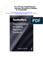 Forsthoffers Proven Guidelines For Rotating Machinery Excellence William E Forsthoffer Full Chapter