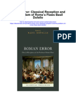 Roman Error Classical Reception and The Problem of Romes Flaws Basil Dufallo All Chapter