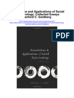 Foundations and Applications of Social Epistemology Collected Essays Sanford C Goldberg Full Chapter