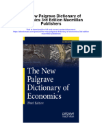 The New Palgrave Dictionary of Economics 3Rd Edition Macmillan Publishers Full Chapter