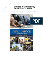 Human Services in Contemporary America William R Burger Full Chapter
